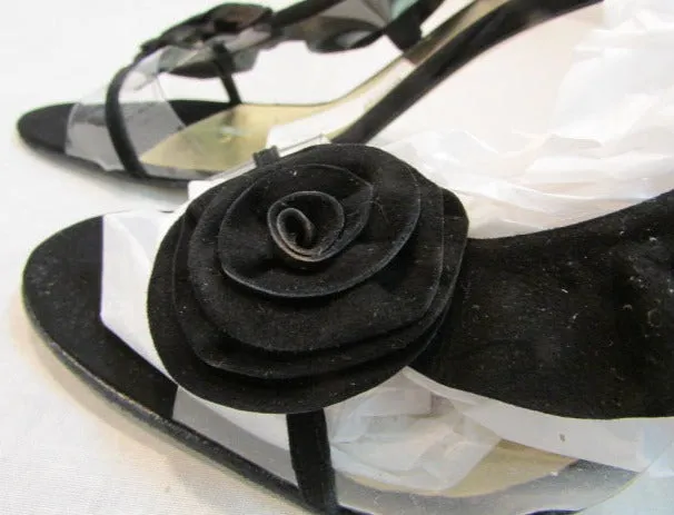 Azuree Cannes Black Slingback Heels