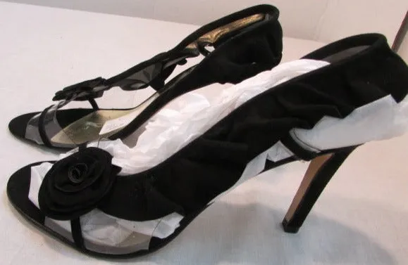 Azuree Cannes Black Slingback Heels