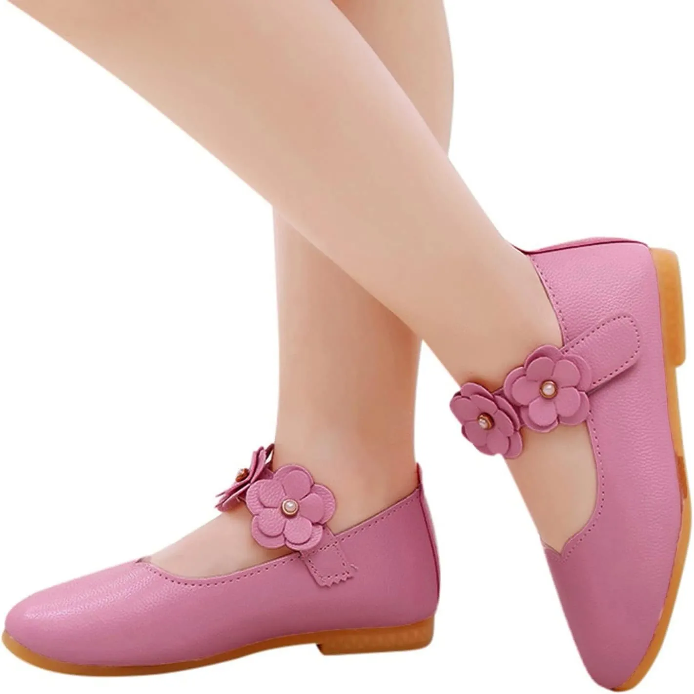 Baby-Girls and Toddler Closed Toe Mary Jane Flat Little/Big Kids Casual Flower Ballet Flat niform tyle