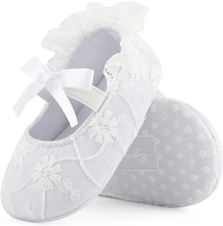 Baby Girls Princess Bowknot Soft Sole Cloth Crib Shoes Sneaker
