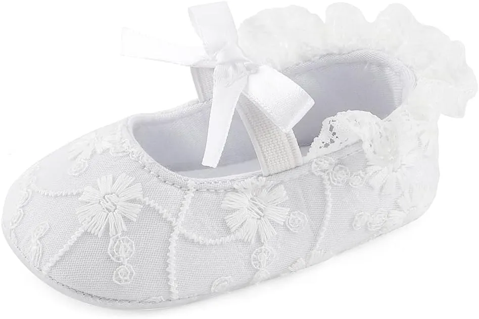 Baby Girls Princess Bowknot Soft Sole Cloth Crib Shoes Sneaker
