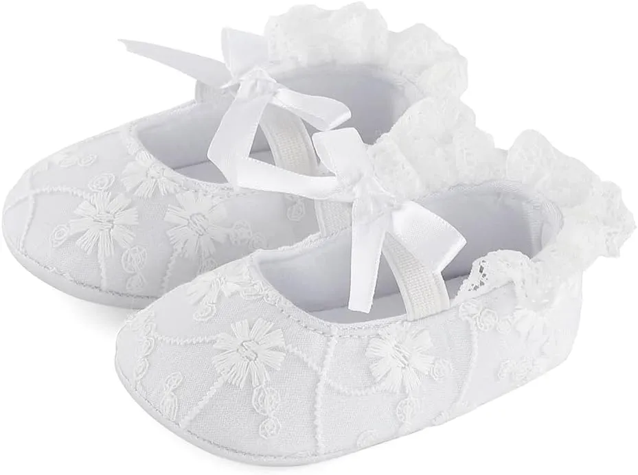 Baby Girls Princess Bowknot Soft Sole Cloth Crib Shoes Sneaker