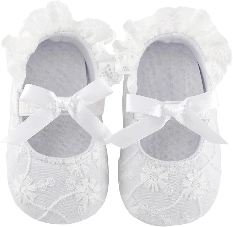 Baby Girls Princess Bowknot Soft Sole Cloth Crib Shoes Sneaker