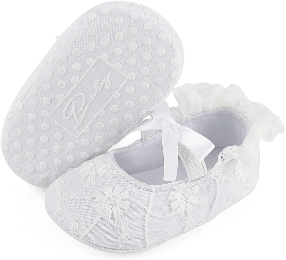 Baby Girls Princess Bowknot Soft Sole Cloth Crib Shoes Sneaker