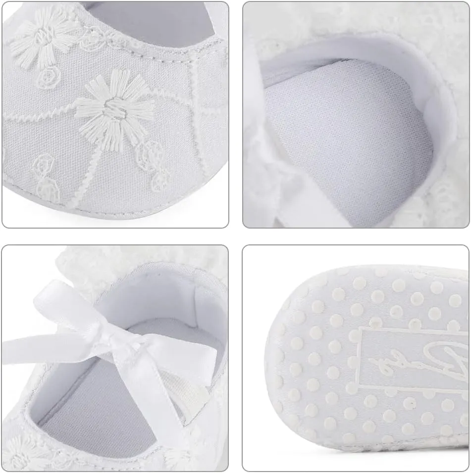 Baby Girls Princess Bowknot Soft Sole Cloth Crib Shoes Sneaker