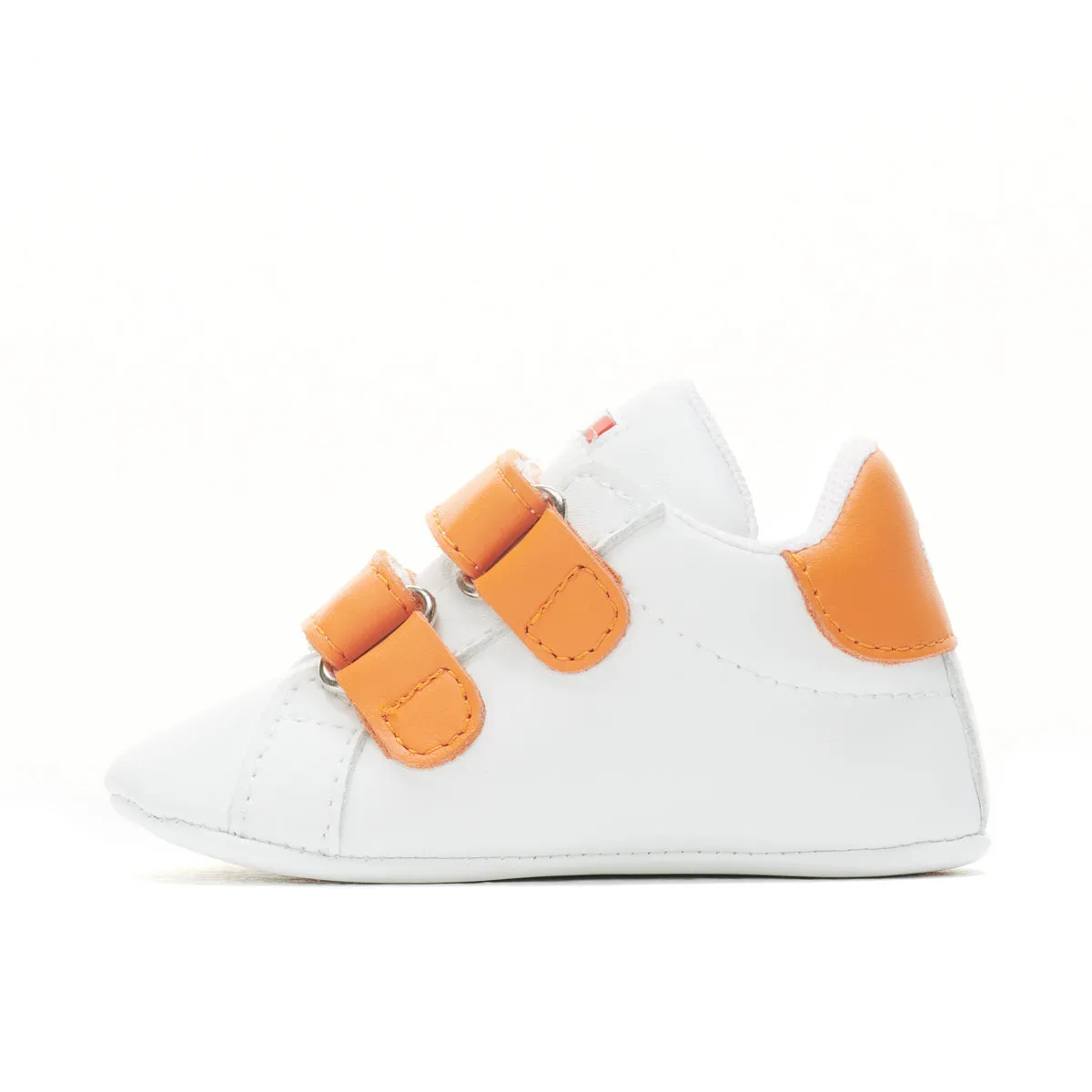 Baby Shoe - White/Orange