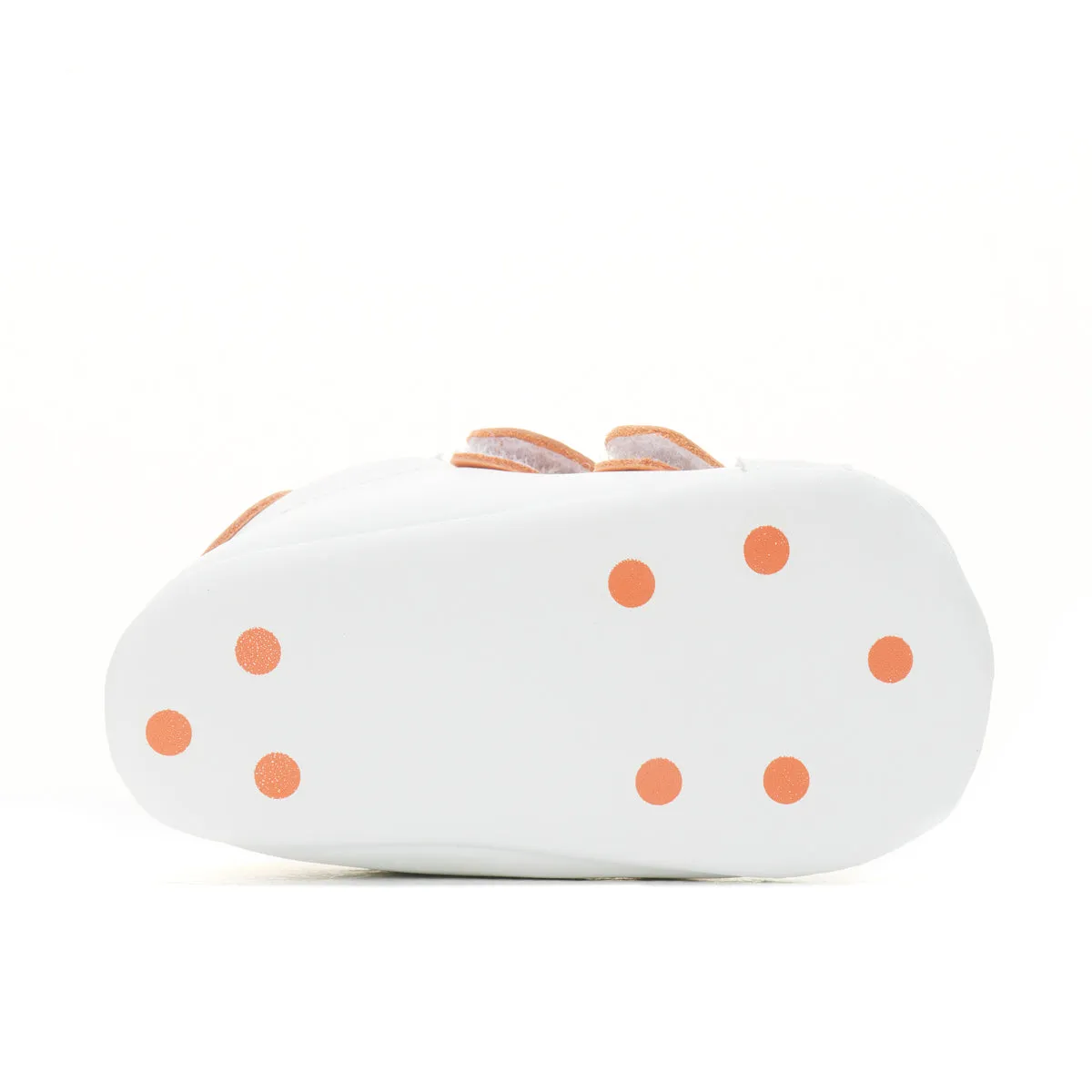 Baby Shoe - White/Orange