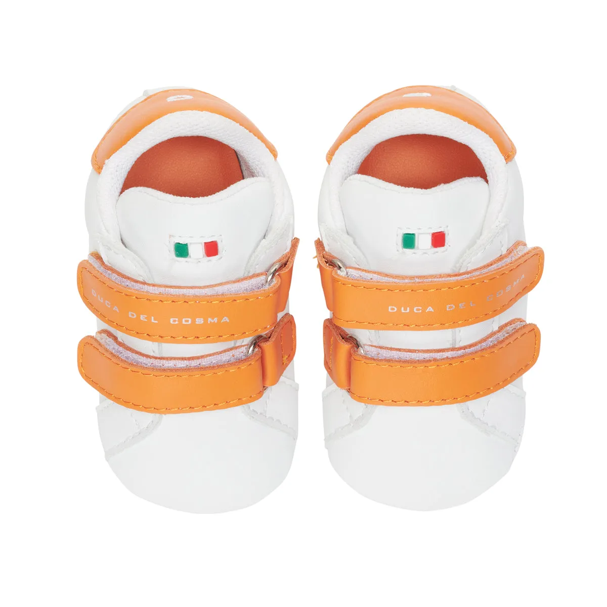 Baby Shoe - White/Orange