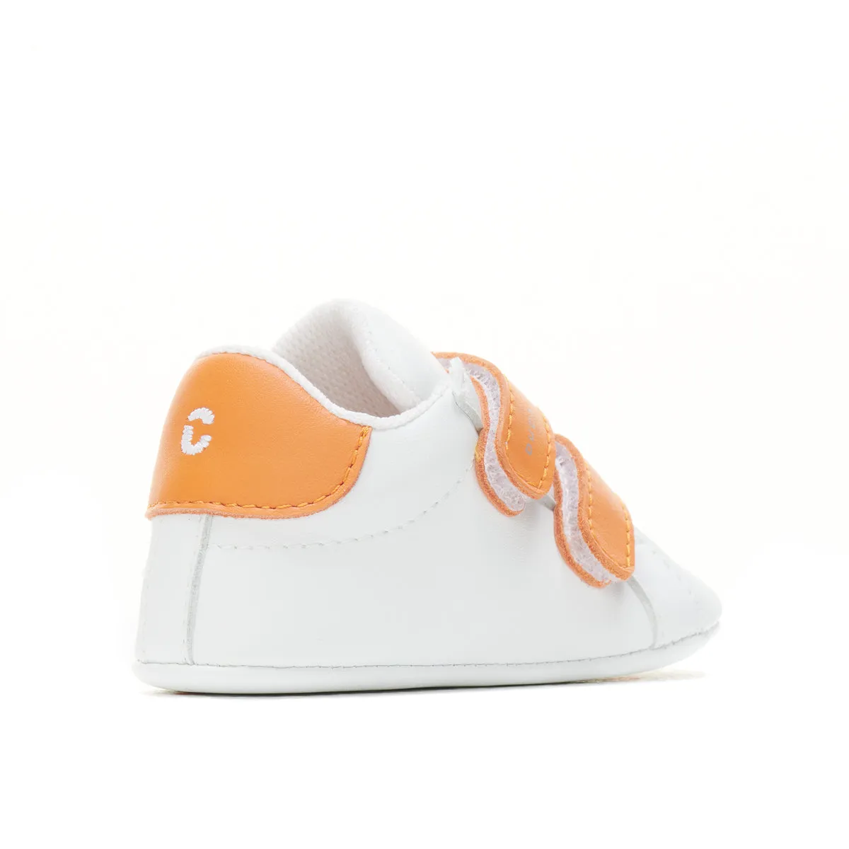 Baby Shoe - White/Orange