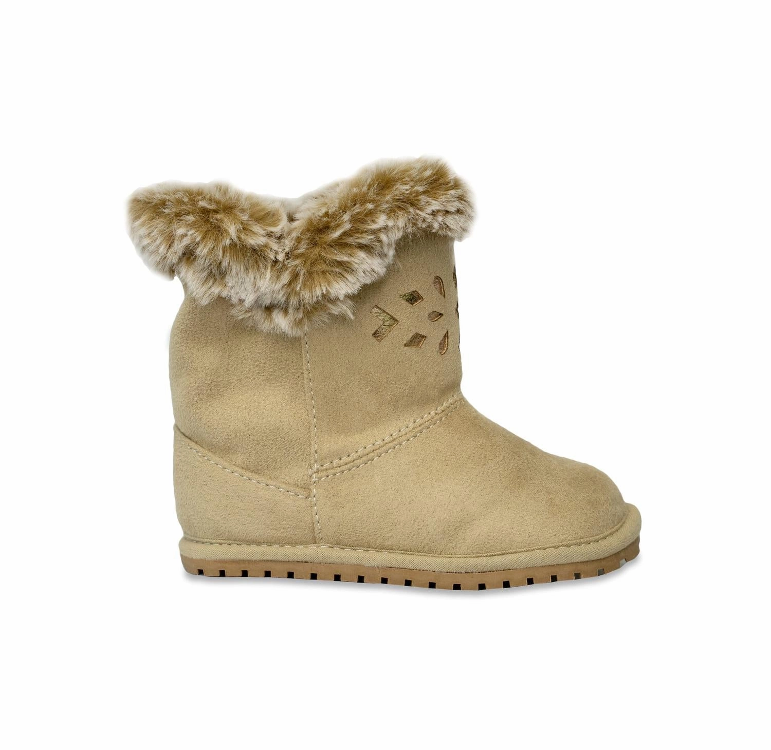 Baby Girl's Low Rise Boot In Tan Low Profile Drop Soft Padding