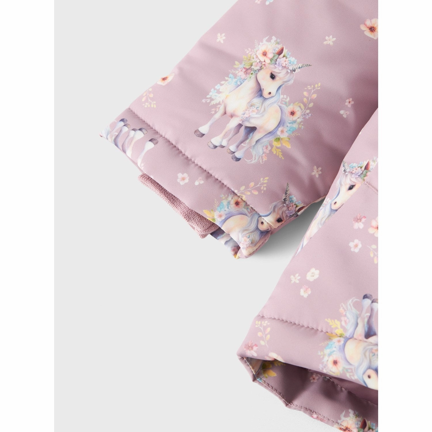 Name It Mauve Shadows Unicorn Maxi Jacket AOP Abrasion Resistant Trim Hypoallergenic Interior