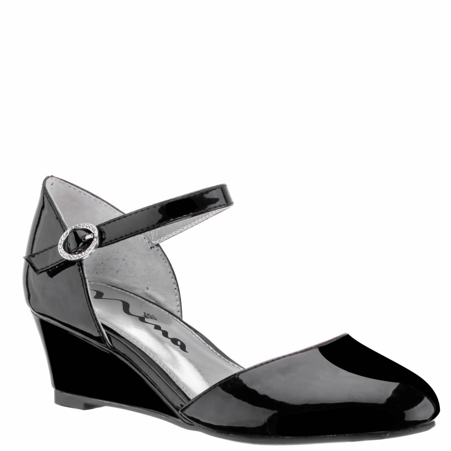 Torsional Stability Kid's Lenora Shoes In Black Patent