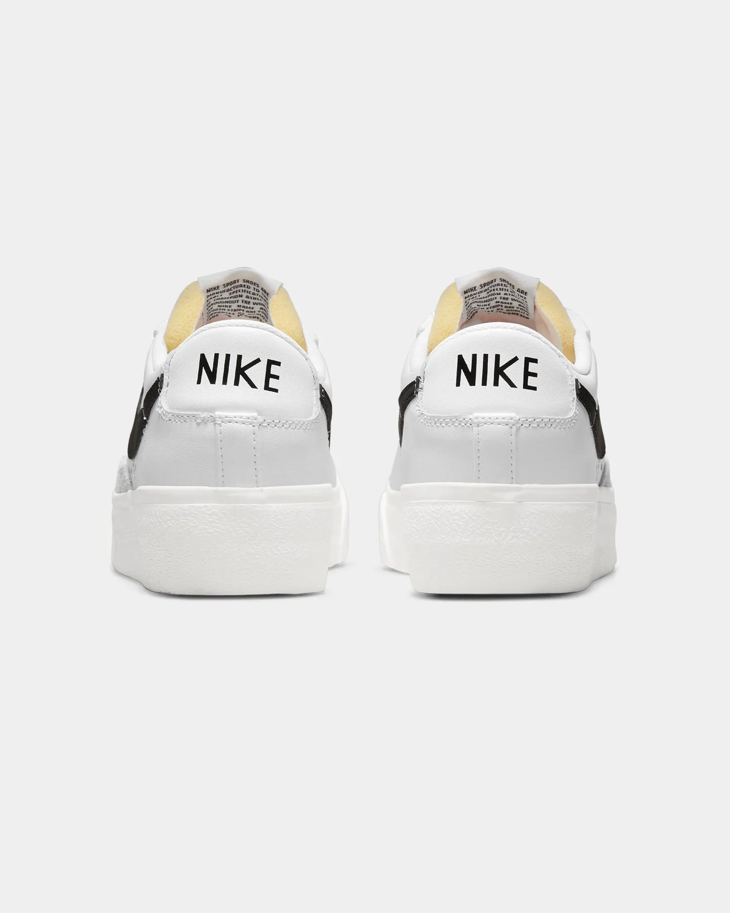 genuine leather shoes Nike Women's Blazer Low Platform White/Black Sail