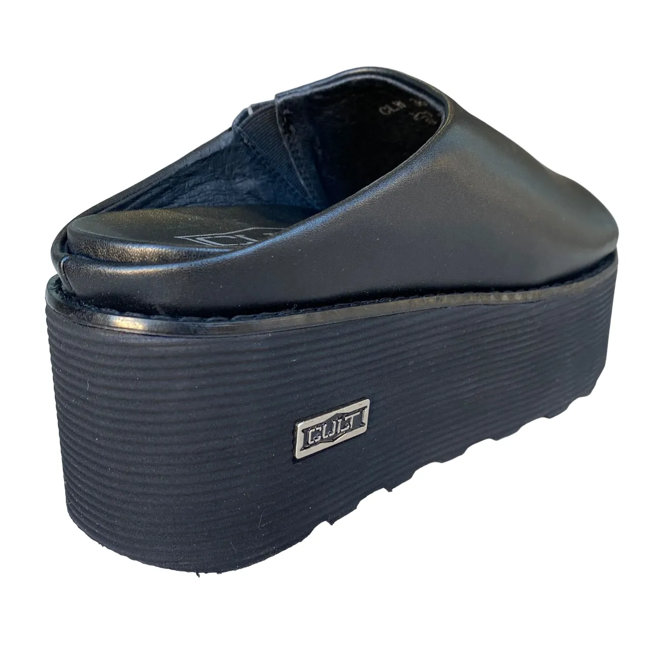 Simple Feel Cult Sandalo con zeppa da donna in pelle Nancy 3457 nero