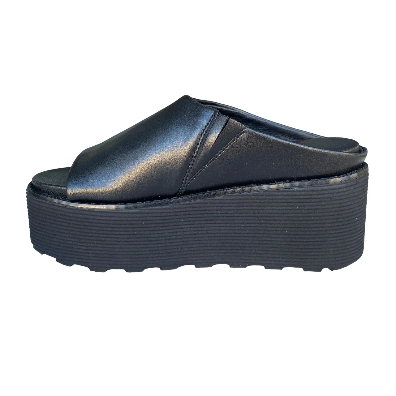 Cult Sandalo con zeppa da donna in pelle Nancy 3457 nero Weather Easy Trendy Travel Sandals