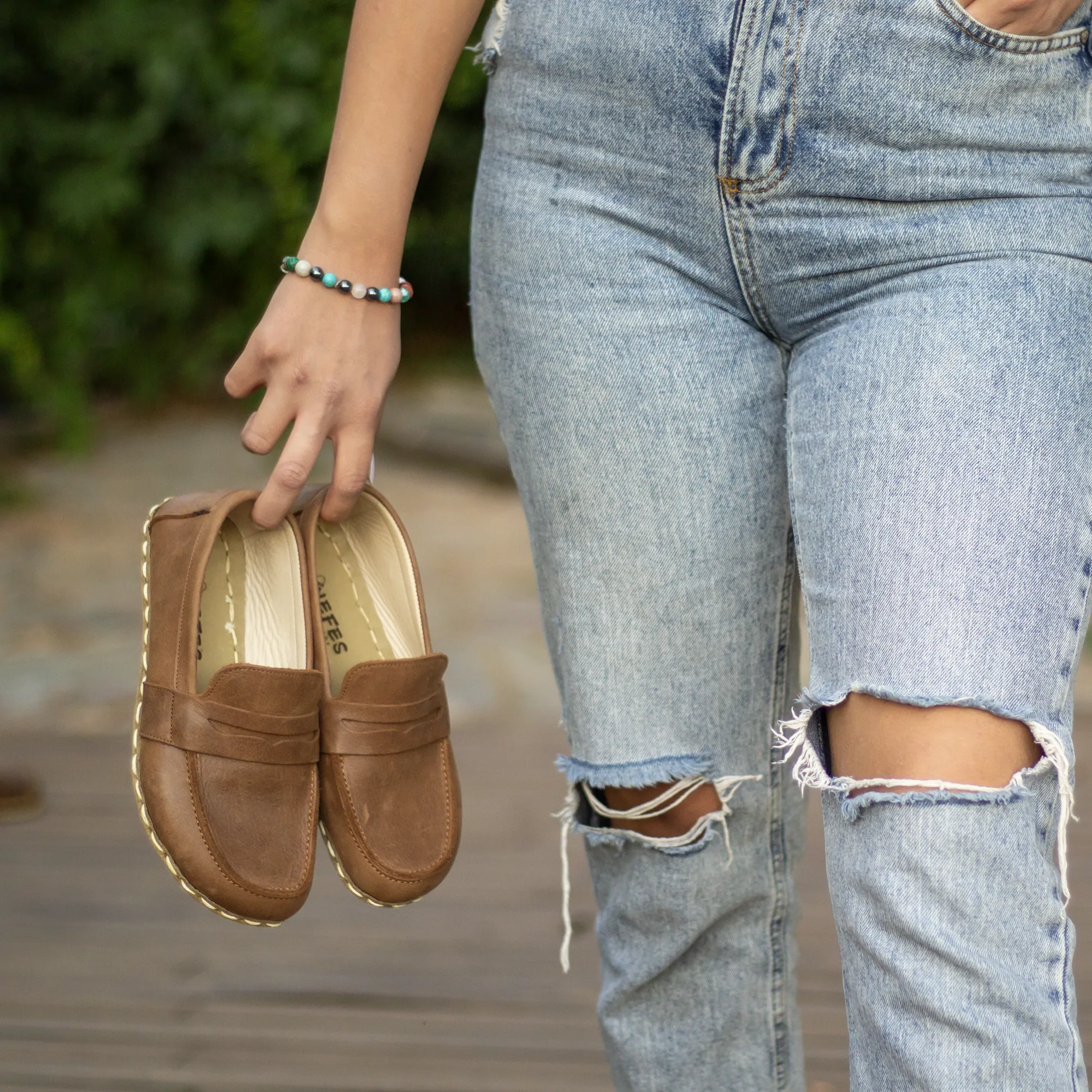 Barefoot Earthing Shoes Matte Brown Women