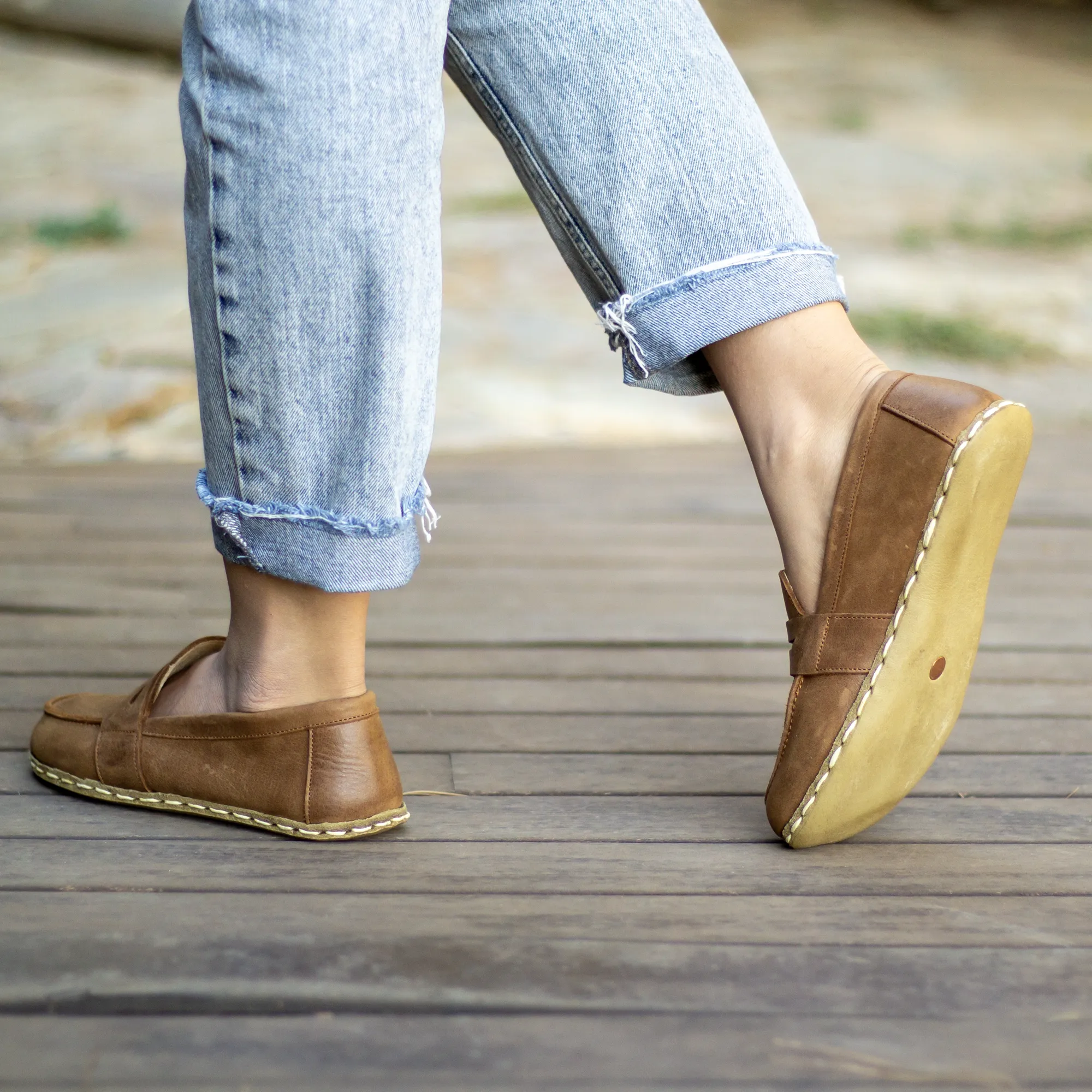 Barefoot Earthing Shoes Matte Brown Women