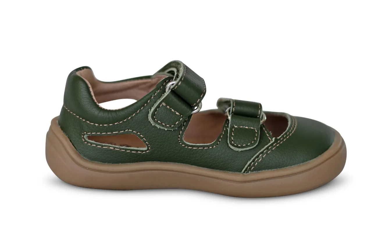 barefoot TERY green boy sneakers (narrow)