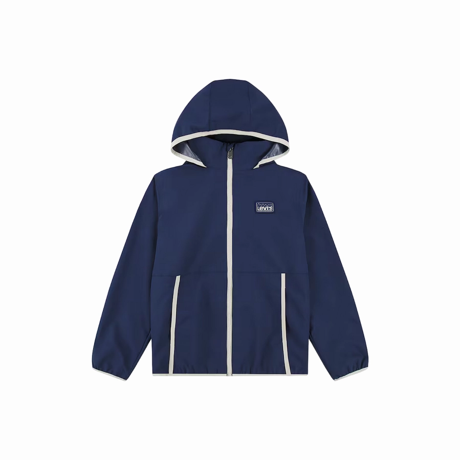 Levi's Kids Giacca a vento con cappuccio da bambino Stowaway 8EK396-BCF blu Patience Sporty Look