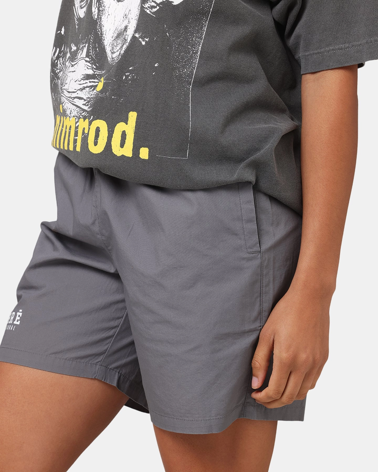 Carre International Beach Shorts Charcoal Tapered Leg Design Casual Performance Fit