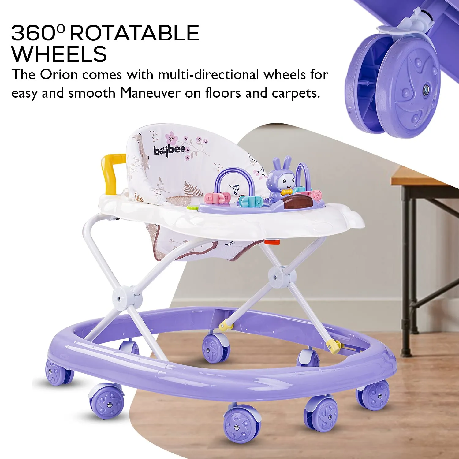 Baybee Bizzy Baby Walker for Kids with 3 Position Adjustable Height
