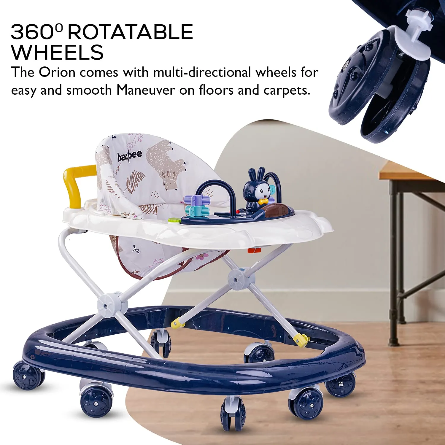 Baybee Bizzy Baby Walker for Kids with 3 Position Adjustable Height
