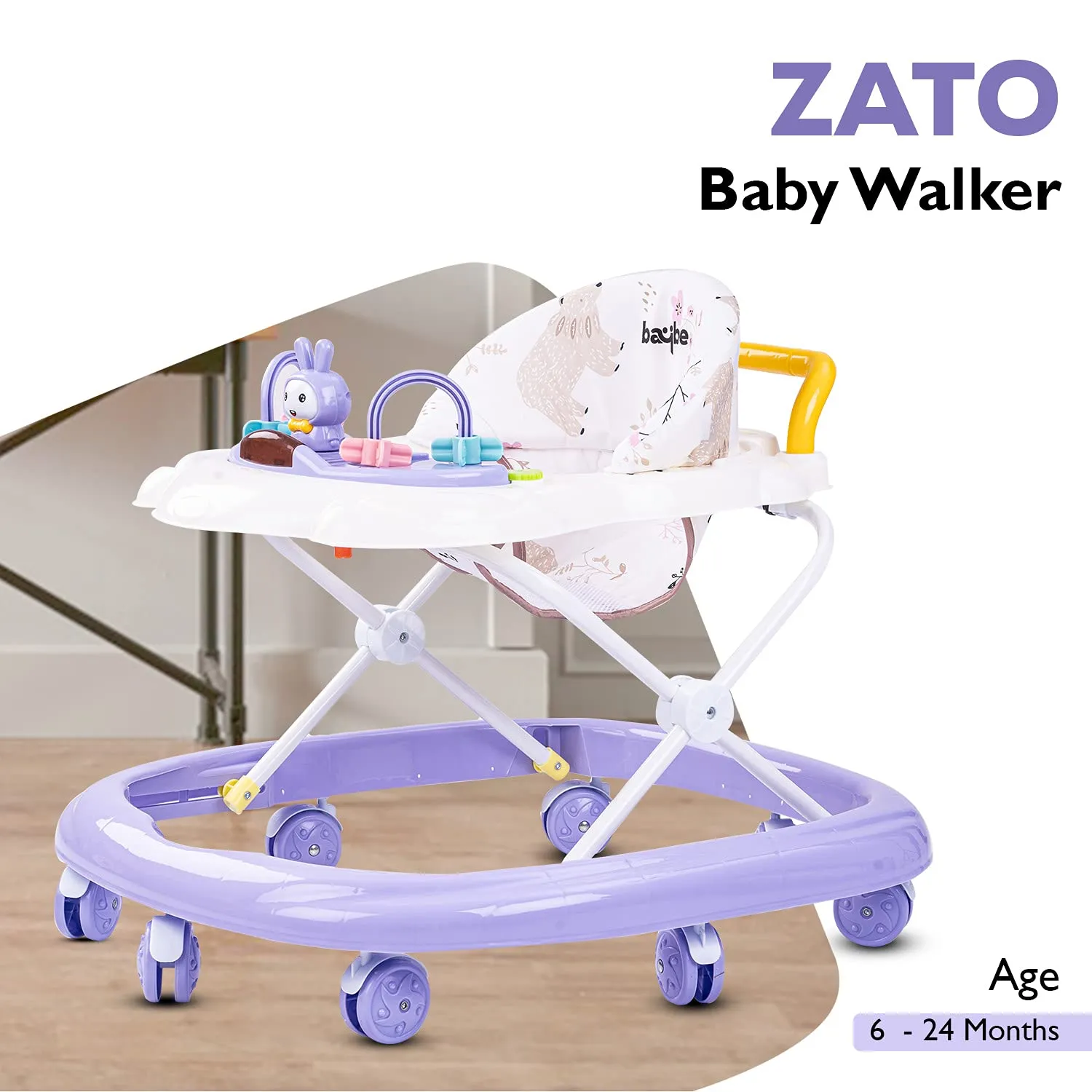 Baybee Bizzy Baby Walker for Kids with 3 Position Adjustable Height