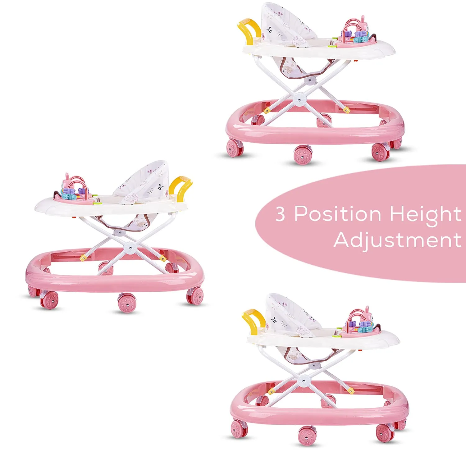Baybee Bizzy Baby Walker for Kids with 3 Position Adjustable Height