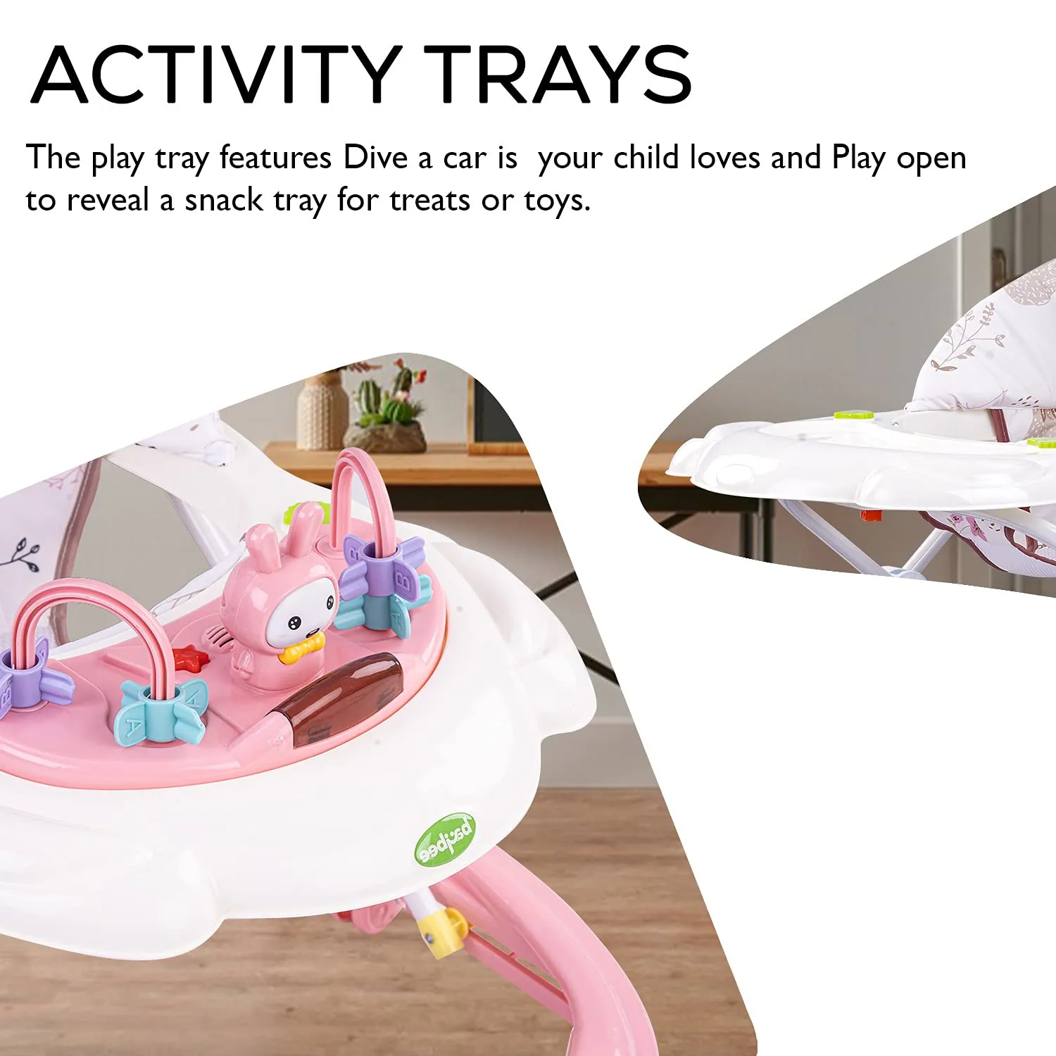Baybee Bizzy Baby Walker for Kids with 3 Position Adjustable Height