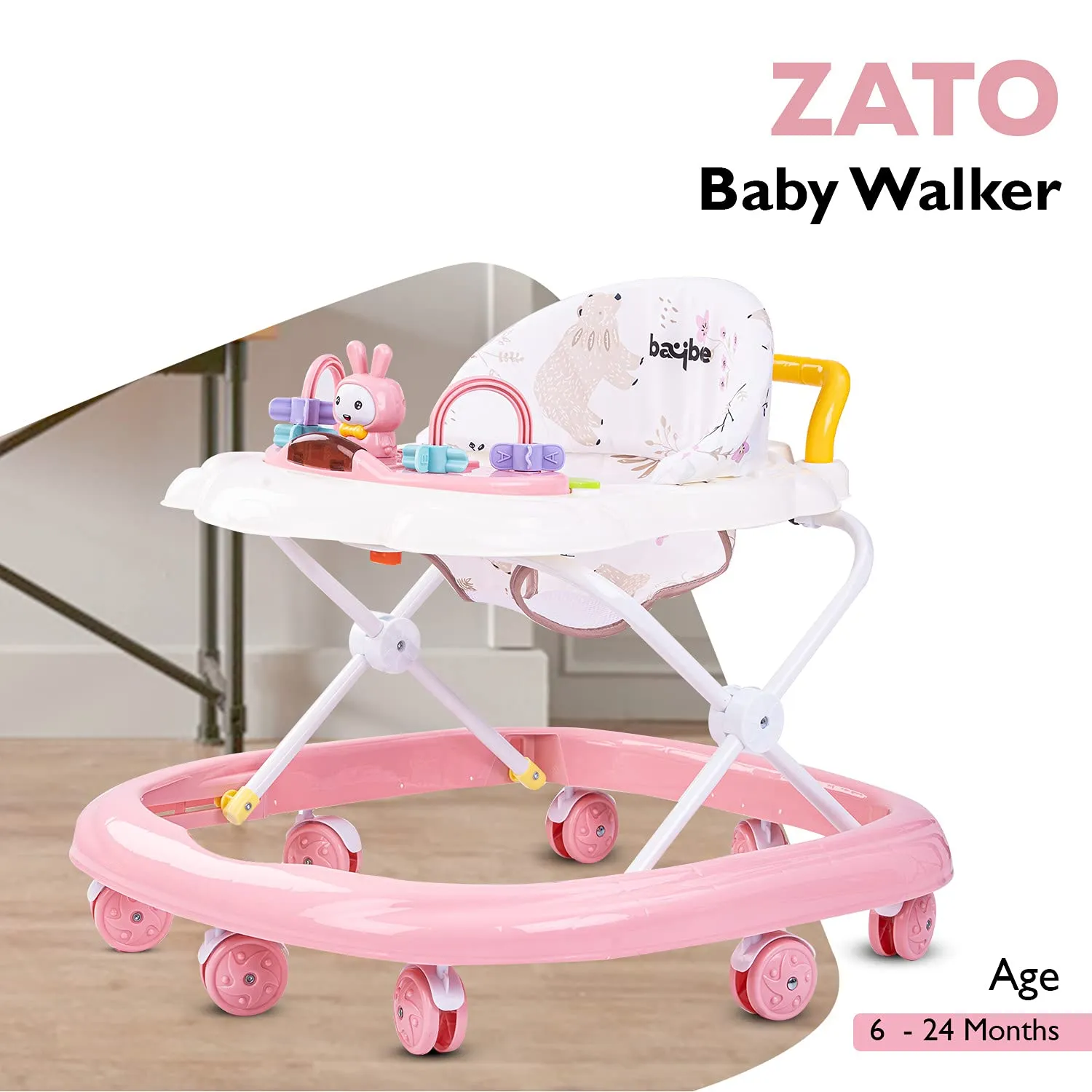 Baybee Bizzy Baby Walker for Kids with 3 Position Adjustable Height
