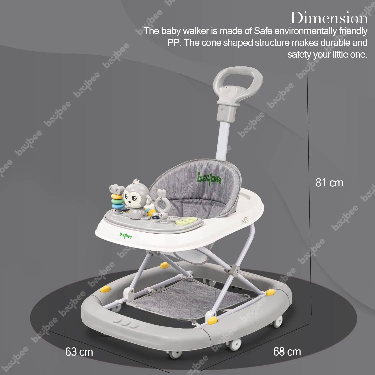 Baybee Twirly Baby Walker Cum Rocker Kids Walker for Babies with Adjustable Height