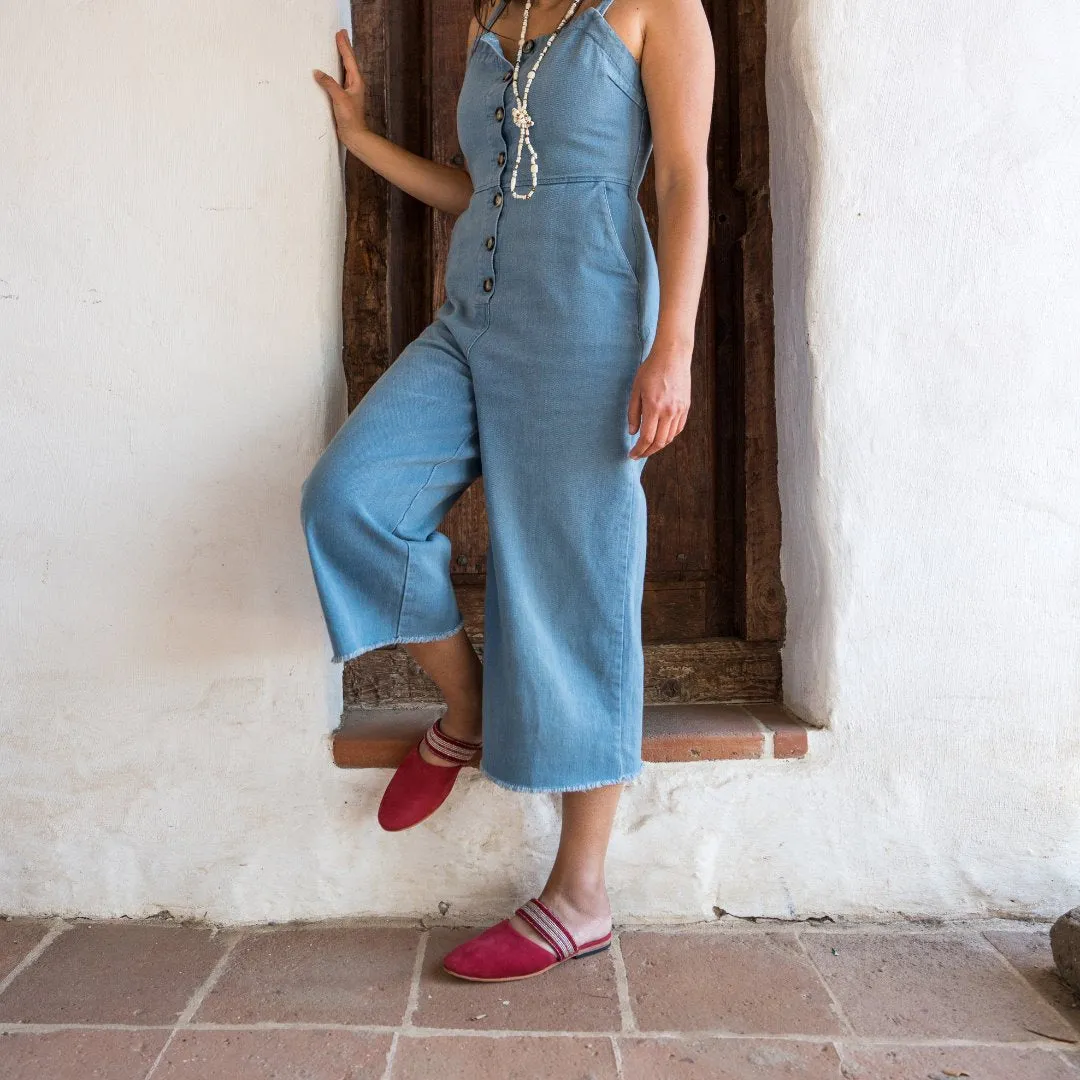 Beaded Mules - Raspberry