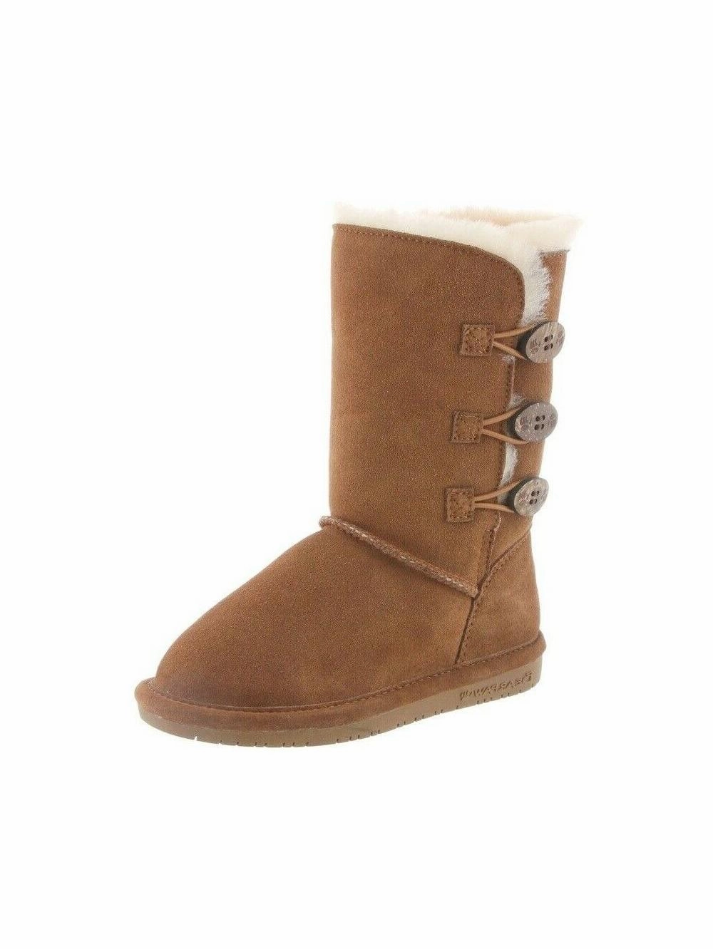 BEARPAW LAUREN GIRLS SHEEPSKIN PULL ON WINTER BOOT - Hickory - Y1 Sneaker Performance
