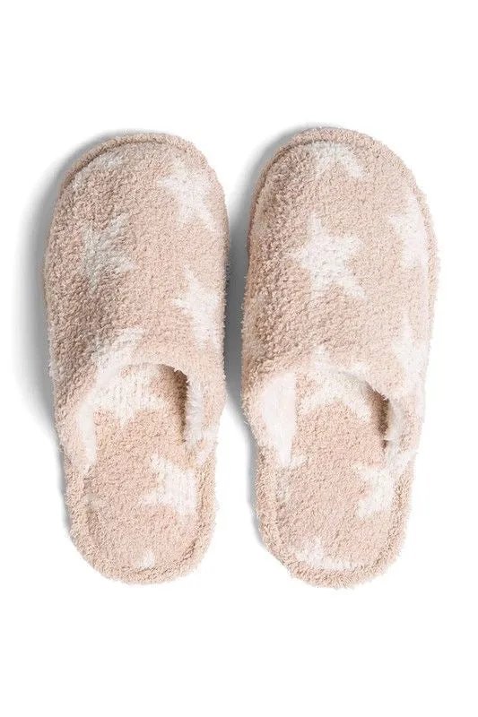 Beige Star Cozy Slipper