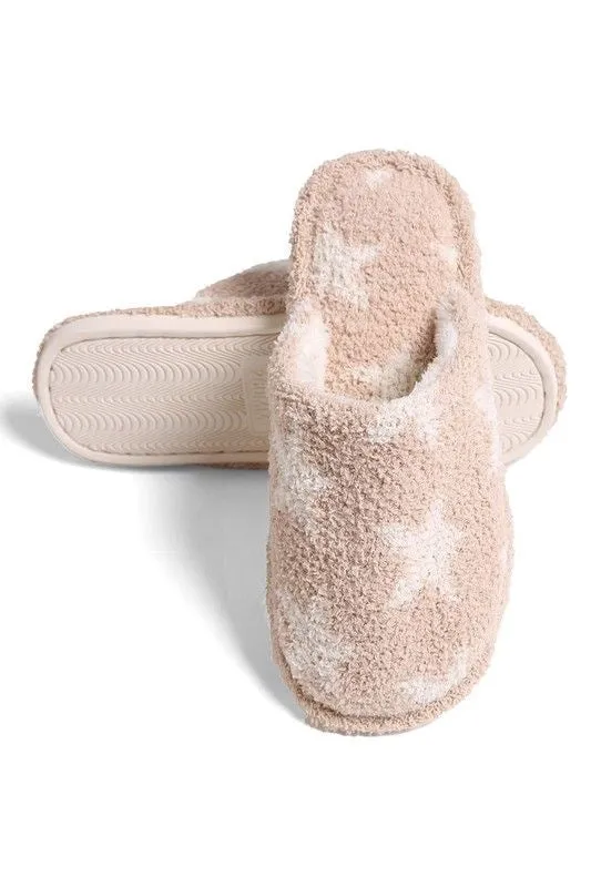 Beige Star Cozy Slipper