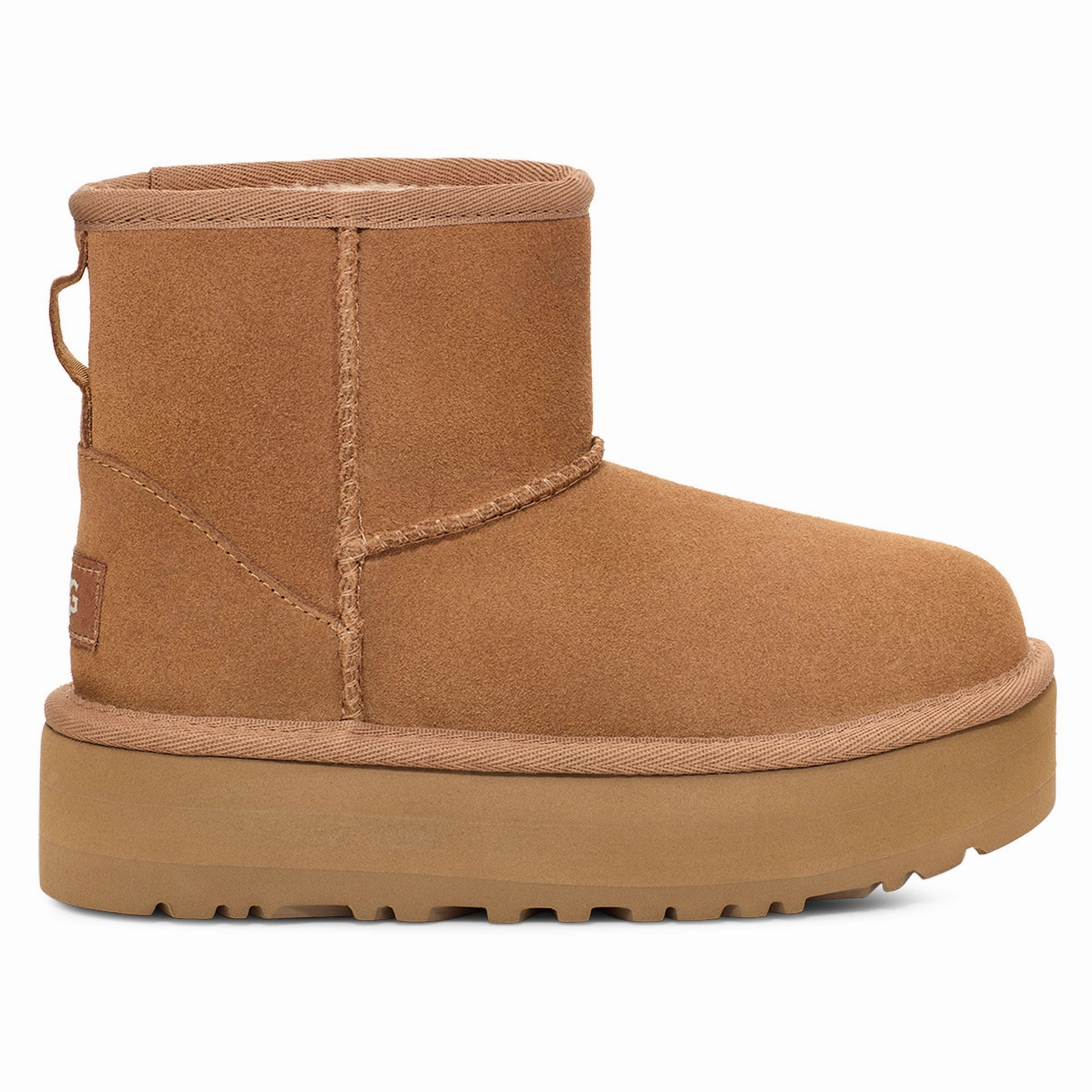 Minimal Edge Action Fit Beige Classic Mini Platform Boots