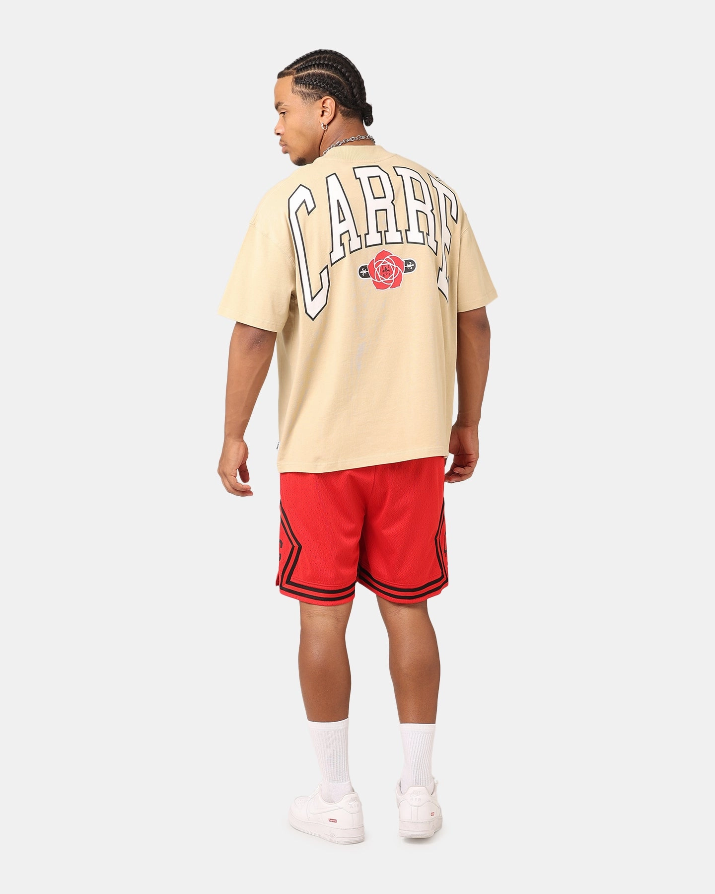 UV protected Easy Layering Carre Rose Oversized T-Shirt Stone