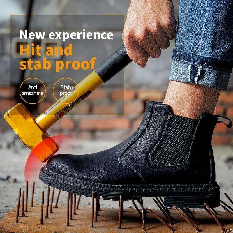 Benton Plus Leather High Top Working Steel Toe Shoes
