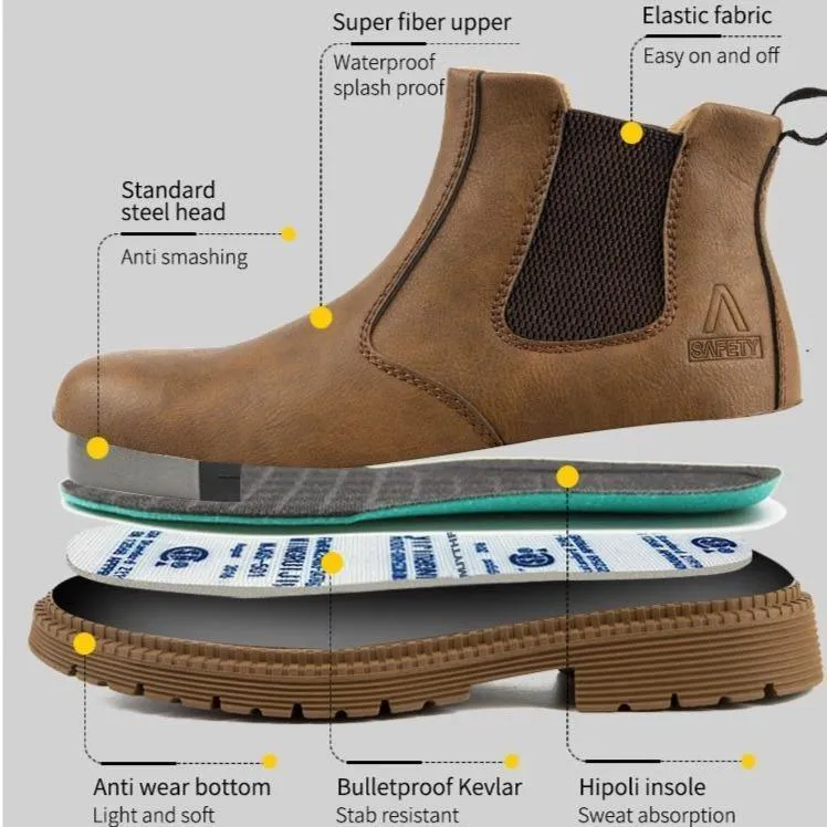 Benton Plus Leather High Top Working Steel Toe Shoes