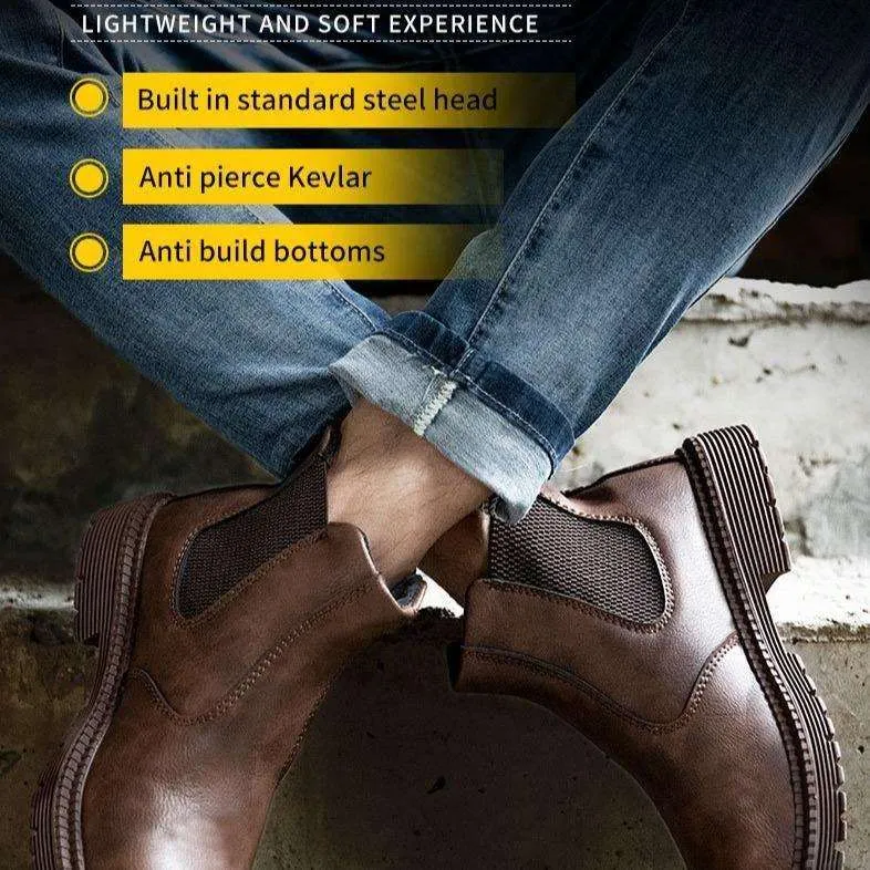 Benton Plus Leather High Top Working Steel Toe Shoes