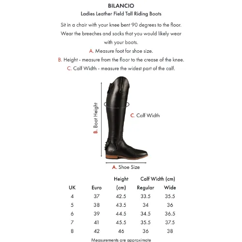 Bilancio Ladies Leather Field Tall Riding Boot