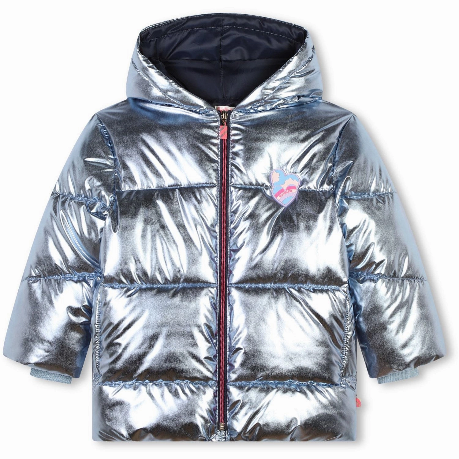 Billieblush Alaskan Blue Puffer Jacket HypoallergenicInnerLayer Tapered Hem