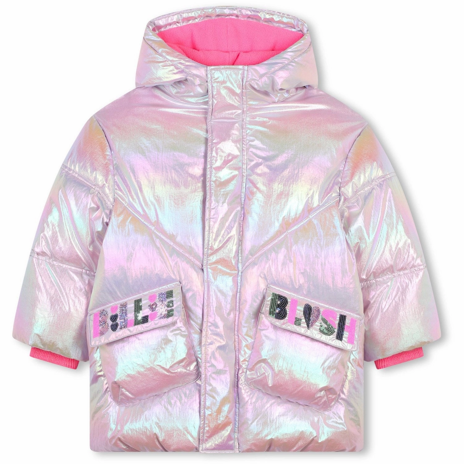 Billieblush Pink Pale Puffer Jacket Cuffs Adjust
