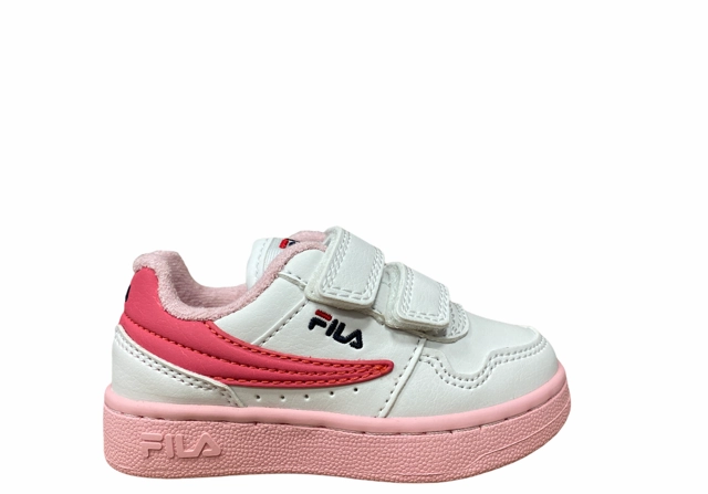 Impact Diffusing Heel Geometry Fila scarpa sneakers da bambino Arcade Velcro 1011078.94F bianco corallo