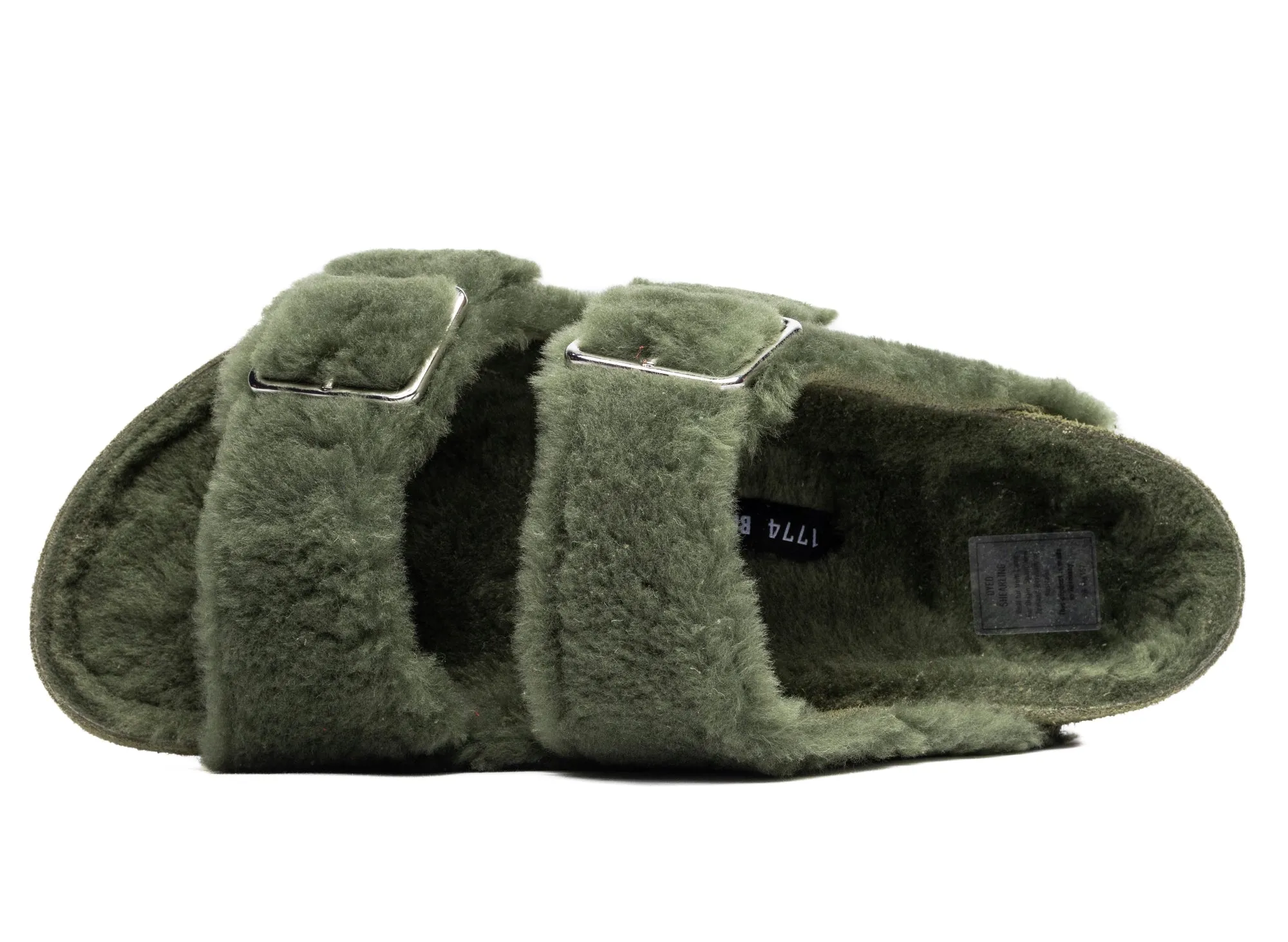 Birkenstock Arizona 1774 in Shearling Green xld