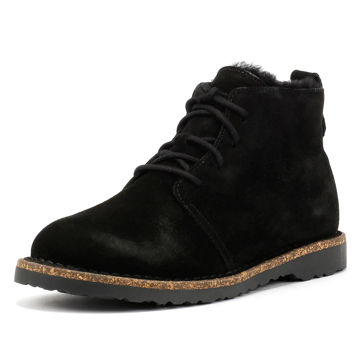 Birkenstock Uppsala Mid Shearling Suede Women's Black Boots