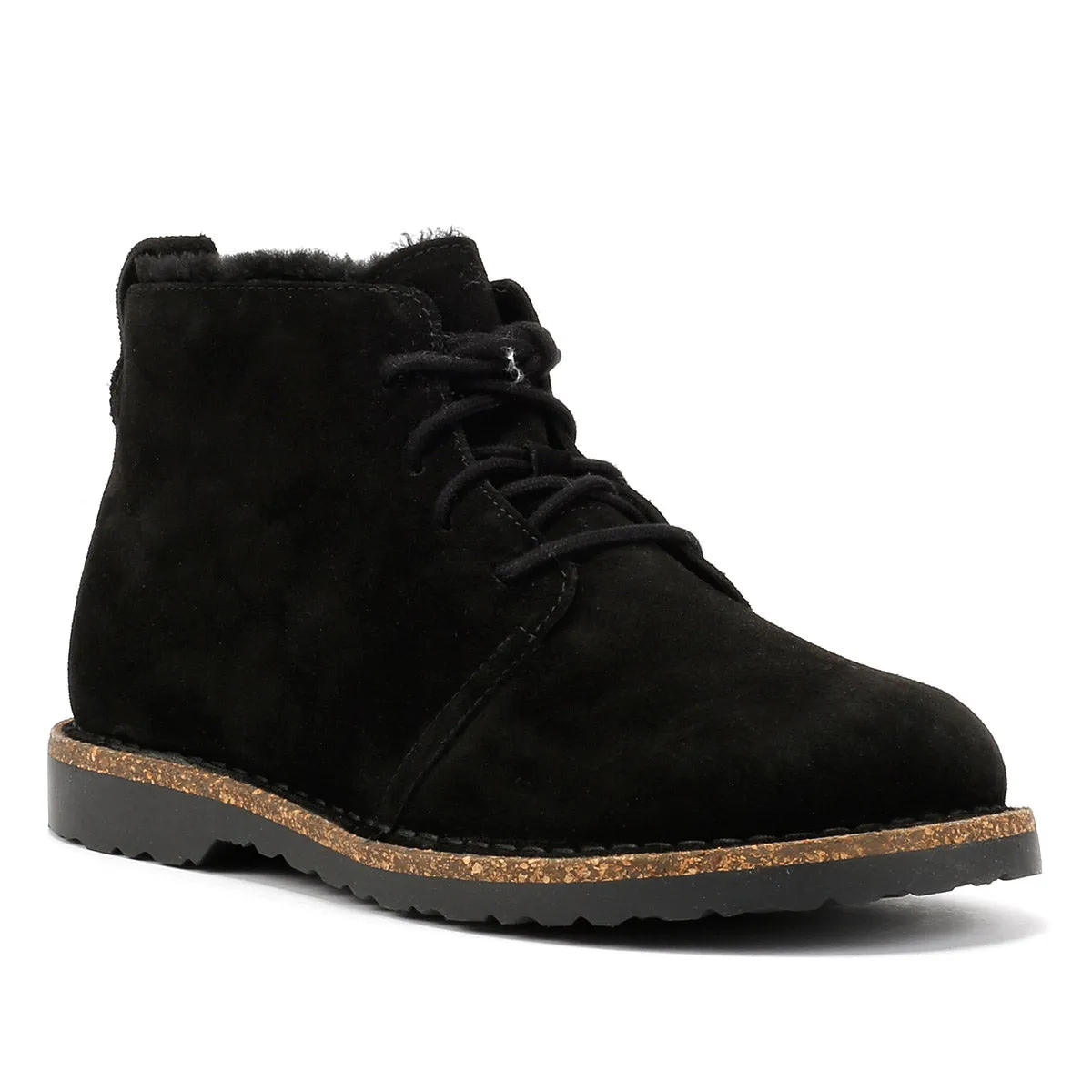 Birkenstock Uppsala Mid Shearling Suede Women's Black Boots
