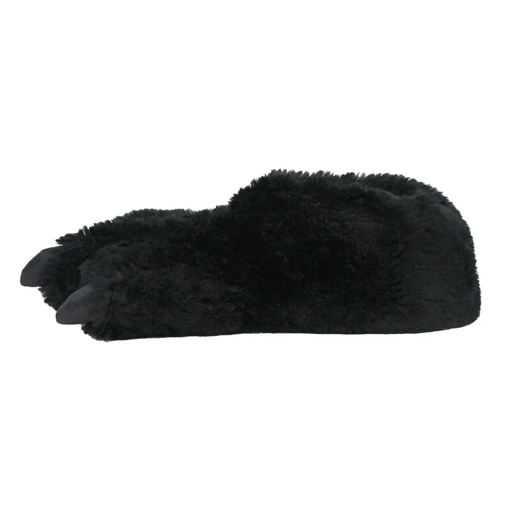 Black Bear Paw Slippers JulesRoche Warm Cozy Indoor
