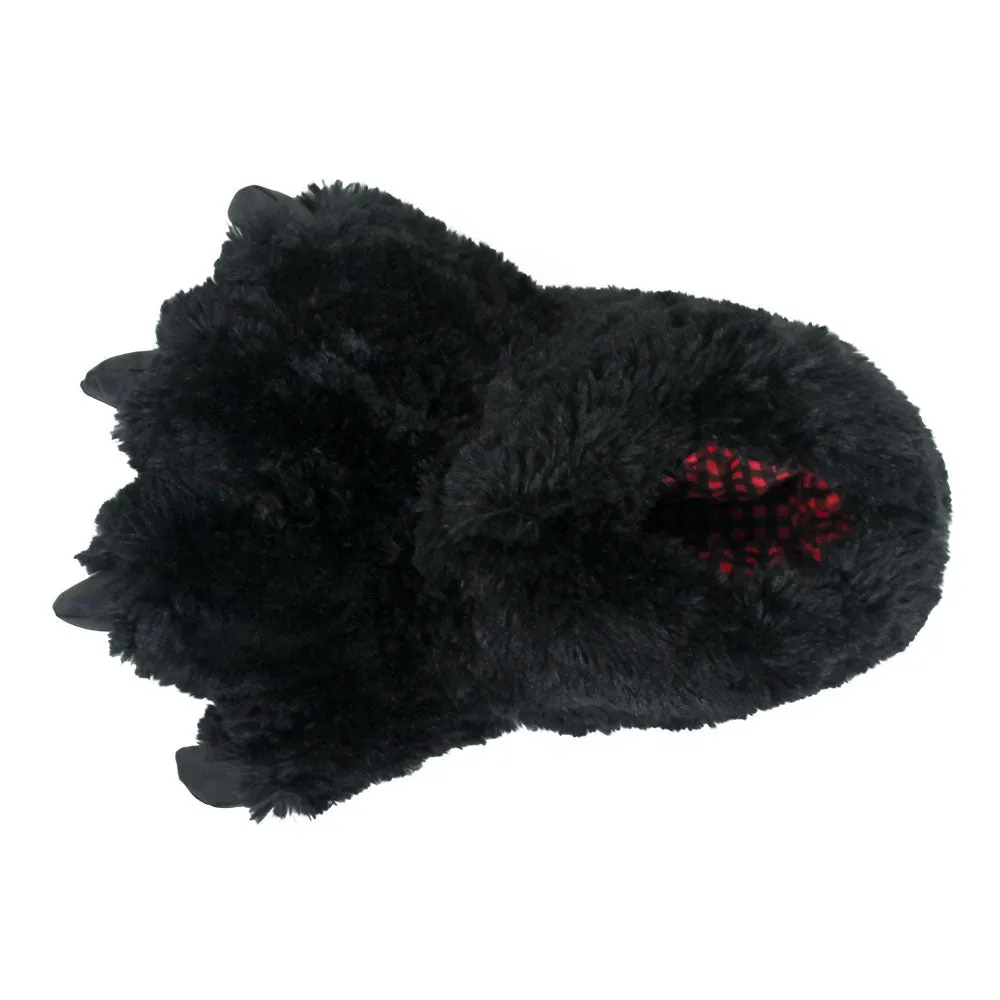 Black Bear Paw Slippers JulesRoche Warm Cozy Indoor