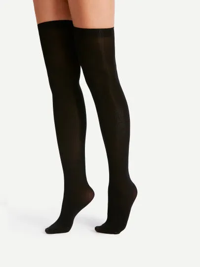 Black Over the knee stockings socks